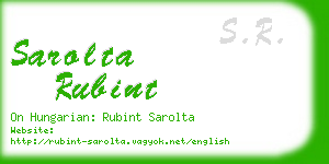 sarolta rubint business card